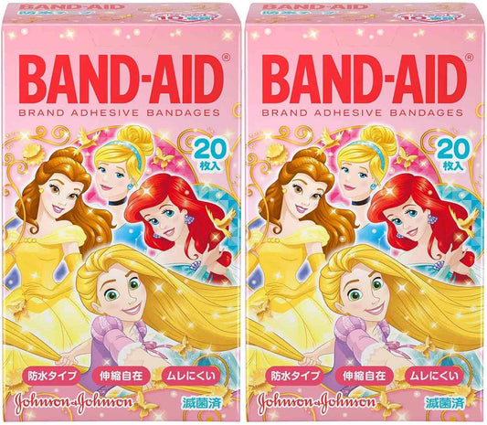 BAND-AID First Aid Bandage, Disney Princess, 20 Sheets x 2 Packs