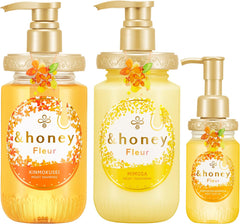 [Japanese Shampoo and Conditioner] Limited  honey Sakura Deep Moist Limited Set Shampoo/Treatment/Hair Oil/4step Trial Set (2023ver.)