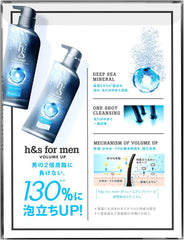 [Japanese Shampoo and Conditioner] h s for men set scalp EX pump shampoo 370ml conditioner 370g powerful cleaning