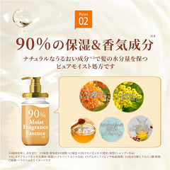 [Japanese Shampoo and Conditioner]  honey Melty Moist Repair Shampoo Treatment Refill Set ``Honey swell care that corrects swells and curls.''