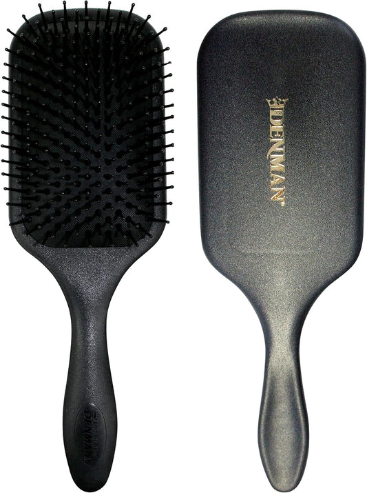 デンマン Denman (Black) Large Paddle Cushion Hair Brush for Blow Drying