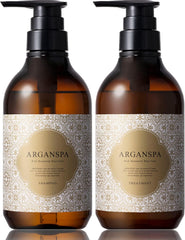 [Japanese Shampoo and Conditioner] ARGANSPA Shampoo   Treatment 470mL each Beauty salon exclusive product, salon damage care, dense foam, oriental herb scent