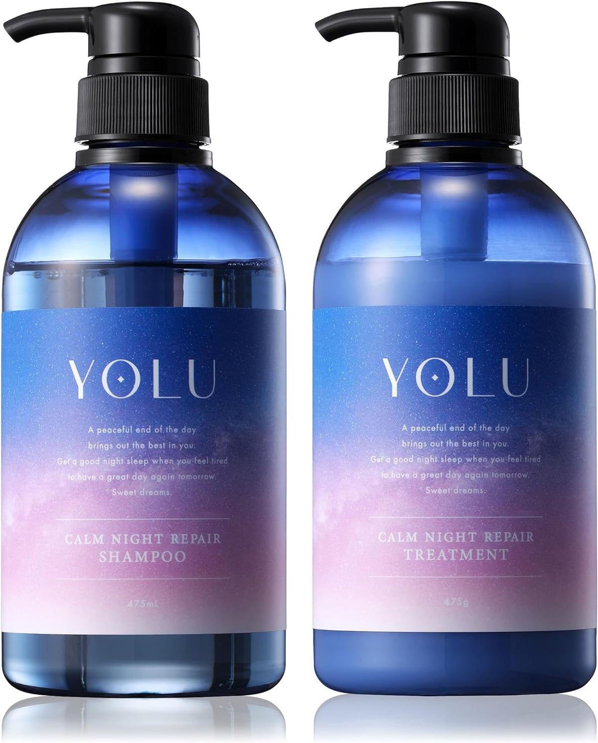 [Japanese Shampoo and Conditioner] YOLU | Shampoo Treatment Set Bottle Calm Night Repair Night Beauty Hair Care Conditioner Men's Women's