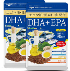 [Japanese Sports Supplements] Seed Combs Flaxseed Oil, Perilla Oil DHA+EPA Supplement, Approximately 3 Months Supply, 90 Tablets, Blue Fish