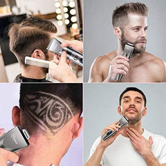 HATTEKER Electric Hair Trimmer, Barrikan, Hair Cutter, Cordless, Rechargeable, Washable, LED, Hair Clipper, Beard Trimmer, Line Trimmer, 3-in-1 Grooming Set, Men's, Children, Home, Business