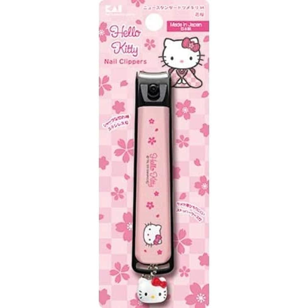 Kai Hello Kitty Japanese Style New Standard M Flower Sakura Nail Clippers