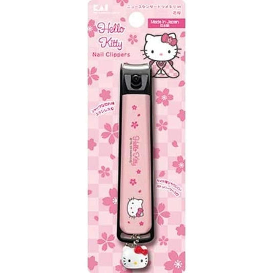 Kai Hello Kitty Japanese Style New Standard M Flower Sakura Nail Clippers