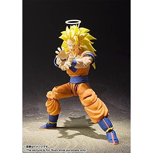 BANDAI SPIRITS S.H. Figuarts Super Saiyan 3 Son Goku, Approx. 6.1 inches (155 mm), PVC   ABS, Pre-painted Action Figure