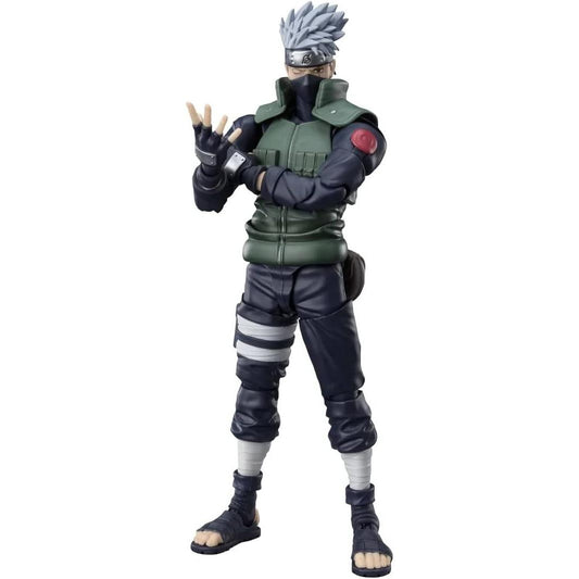 S.H. Figuarts Naruto Shippuden Hatake Kakashi - Heroes of the Famous Sharineye, Approx. 6.3 inches (160 mm), ABS   PVC Pre-painted Action Figure BAS63451