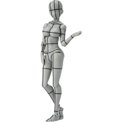 S.H. Figuarts Body-chan - Kentaro Yabuki - Wire Frame (Gray Color Ver.), Approx. 5.3 inches (135mm), PVC   ABS Action Figure