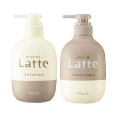 [Japanese Shampoo and Conditioner] Mar   Me Latte Shampoo   Conditioner (Apple   Peony Scent) Premium Double Milk Protein Contains Tasting Pump Set 400ml+400g