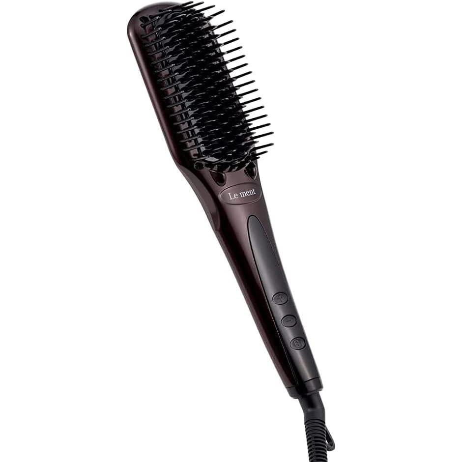 Le ment Straightener Heat Brush Brush Hair Straightening Iron, Negative Ion, Far Infrared, MAX230℃, Ceramic Coating