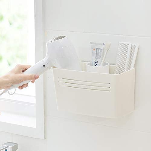 Astro Dryer Holder, White, Approx. W 10.2 x D 4.7 x H 5.5 inches (26 x 12 x 14 cm), Hair Iron Holder, Wall Hanging, Storage Holder, 711-66