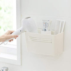 Astro Dryer Holder, White, Approx. W 10.2 x D 4.7 x H 5.5 inches (26 x 12 x 14 cm), Hair Iron Holder, Wall Hanging, Storage Holder, 711-66