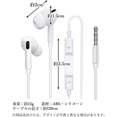 Earphones Wired Headphones 3.5mm Stereo Mini Plug In-Ear Headphones with Mic Speaker Telework for Android