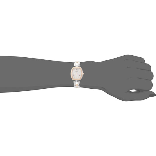 Seiko SWFH098 Women's Watch, Selection, Solar Radio, Tonneau Type, White Dial, Silver, Dial color - white, Solar Radio Tonneau Watch White Dial with Swarovski®