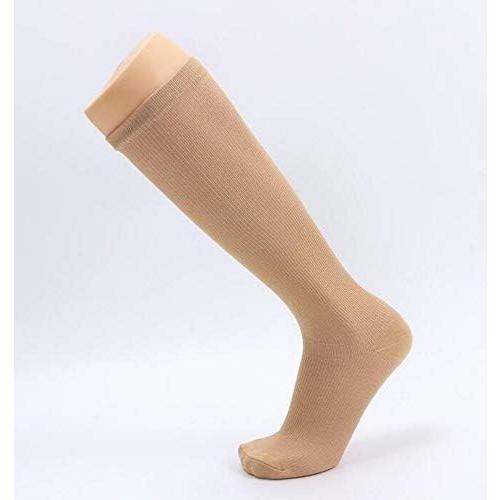 Sweetimes Beautiful Leg Compression Socks, Compression Socks, Standing for a Long Time, Reduces Swelling, 2 Pairs Set #183 (Beige S/M)