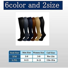 Sweetimes Beautiful Leg Compression Socks, Compression Socks, Standing for a Long Time, Reduces Swelling, 2 Pairs Set #183 (Beige S/M)