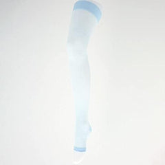 RIZAP Compression Socks, Cool Type, For Summer, Room Socks, Over Knee Length, Made in Japan, BU-Blue