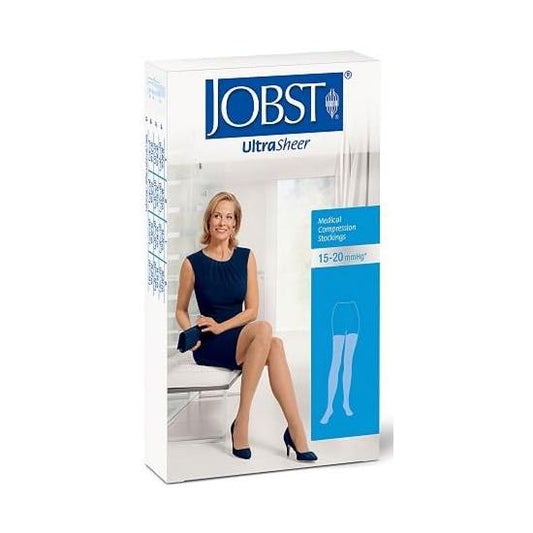 Jobst JP-U20KMS Ultra Sheer 20 High Socks Top, Silky Beige, M