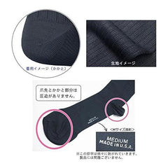 Medical Elastic Stockings Rex Fit High Socks Microfiber   Cotton Navy Weak Pressure with Toe, , , nvy,