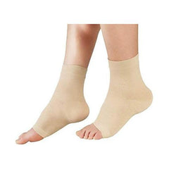 MEJORMEN Compression Socks, Short Socks, Ankle Support, No Toes, Beautiful Legs, Sprain Prevention, Graduated Pressure Design (1.2 - 1.6 inches (30 - 40 mm), Elastic Crew Socks, 1 Pair Unisex, Black, Beige, S-XXL - biege