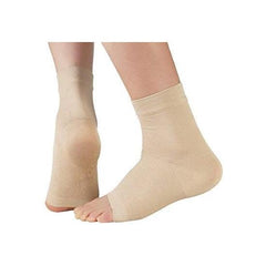 MEJORMEN Compression Socks, Short Socks, Ankle Support, No Toes, Beautiful Legs, Sprain Prevention, Graduated Pressure Design (1.2 - 1.6 inches (30 - 40 mm), Elastic Crew Socks, 1 Pair Unisex, Black, Beige, S-XXL - biege