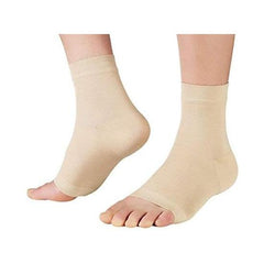 MEJORMEN Compression Socks, Short Socks, Ankle Support, No Toes, Beautiful Legs, Sprain Prevention, Graduated Pressure Design (1.2 - 1.6 inches (30 - 40 mm), Elastic Crew Socks, 1 Pair Unisex, Black, Beige, S-XXL - biege