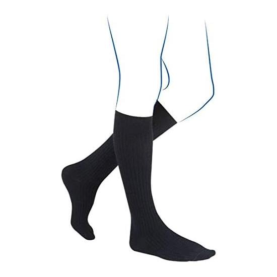 Medical elastic stockings that "promote blood flow in lower limb veins" FAST LAINE knee socks for men 15-20mmHg black (M) <General medical equipment>