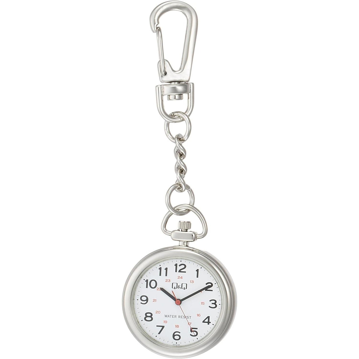 Citizen Q Q Pocket Watch Waterproof Clip QA72-204 White