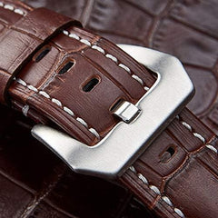 Panerai Replacement for Panerai 20/22/24/26mm Watch Leather Strap Crocodile Embossed Leather Band Watch Smart Watch Replacement Strap