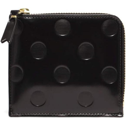 Folding Wallet POLKA DOTS EMBOSSED WALLET SA3100NE Men Women BLACK BK Com de Garcon Parallel Import Product