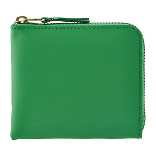 L-Shaped Zipper, Men's Classic Leather Line Coin Case, GREEN SA3100-0001-0006, green