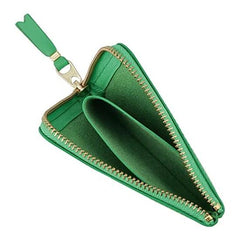 L-Shaped Zipper, Men's Classic Leather Line Coin Case, GREEN SA3100-0001-0006, green