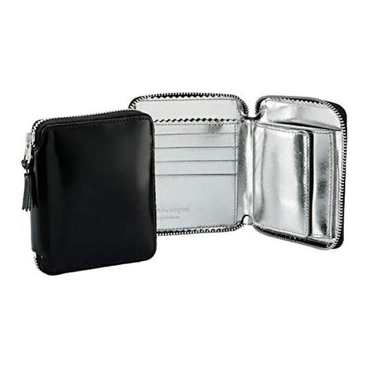 Men's MIRROR INSIDE Bifold Wallet BLACK/SILVER SA2100MI-0001-0003 Parallel Import, black