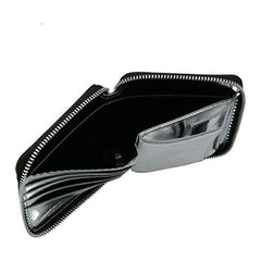 Men's MIRROR INSIDE Bifold Wallet BLACK/SILVER SA2100MI-0001-0003 Parallel Import, black