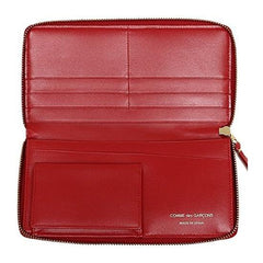 GONGZHU Comme des Garcons SA0110PD Women's Wallet, Round Zipper, Long Wallet, Polka Dot, 55.1 inches (140 cm), red