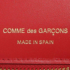 GONGZHU Comme des Garcons SA0110PD Women's Wallet, Round Zipper, Long Wallet, Polka Dot, 55.1 inches (140 cm), red