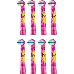 Brown Oral B Electric Toothbrush for Children, Smudge Clean Kids Soft Replacement Brush, Pink, 8-Pack EB10-8-KG