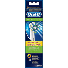 Braun Oral B EB50RB-4EL Replacement Brush, Multi-Action Brush, CROSS ACTION, 4 Pieces