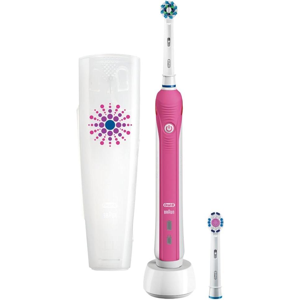 Braun Oral B Electric Toothbrush PRO2000, safety pink