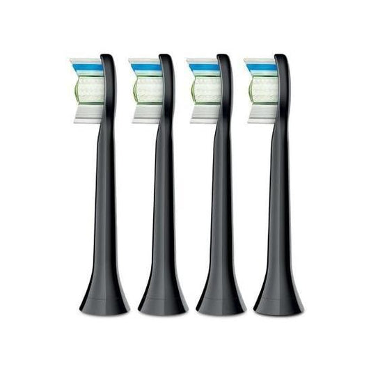 Philips Sonicare White Plus (Old Diamond Clean) Replacement Brush, Standard, Set of 4, Black