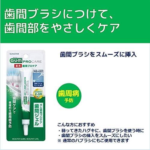 GUM (Quasi-Drug) Periodontal Pro Care, Interdental Gel, Medicated Toothpaste, For Interdental Brushes, Spicy Double Mint Type, No Abrasives, No Abrasives, No Abrasives, No Abrasives, 0.5 fl oz (13 ml)