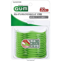 Value Set of 6 GUM (Gum) Dental Floss   Pick, Y-Shaped, 30 Pieces x 6 Sets