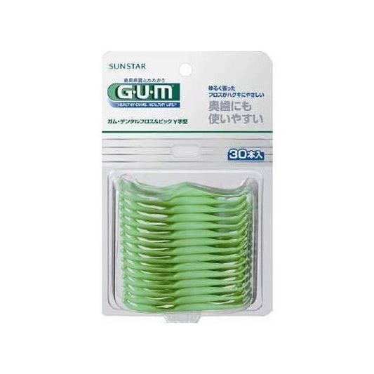 Gum Dental Floss   Pick Y-Shaped 30P x 10 Pieces