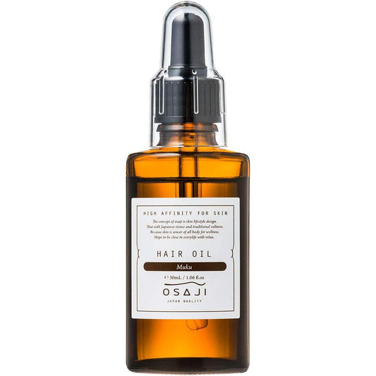 OSAJI Hair Oil (MUKU) Damage Care/Camellia Oil and Jojoba Oil for Hair Repair, Suppressing Spread 1.1 fl oz (30 ml)