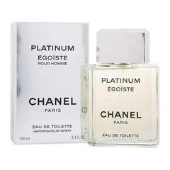 Chanel Egoiste Platinum EDT SP, 3.4 fl oz (100ml) (Genuine Domestic Product) Gift, Present, Ribbon Wrapped, Shopper Included