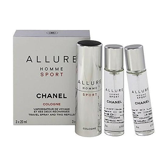 Chanel aryu-ruomusupo-tu koro-nyu Eau De Toilette Travel supurei (Phone), 3 X 20ml Chanel Allure Homme Sport Cologne Edt Travel Spray and 2refills parallel import goods 並行輸入品