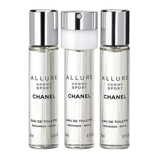 Chanel aryu-ruomusupo-tu Eau De Toilette Travel Spray 3x20ml Refill Chanel Allure Homme Sport EDT 20ml Travel Spray Refills parallel import goods 並行輸入品