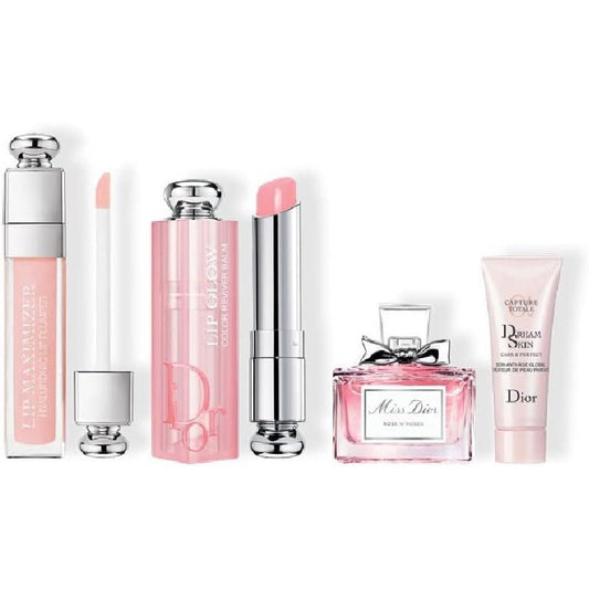 Dior Holiday Offer 2021 Addict Lip Glow #001 Addict Lip Maximizer #001 Capture Total Dreamskin Care   Perfect Miss Dior Rose PouchChristmas Coffret Coffret Limited Edition